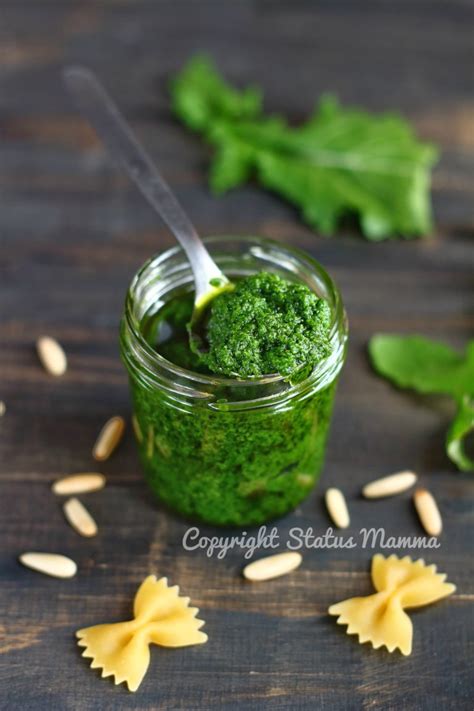 Pesto di rucola pronto per essere servito
