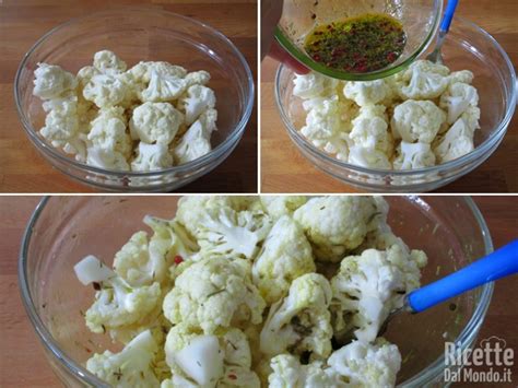 preparazione cimette di cavolfiore