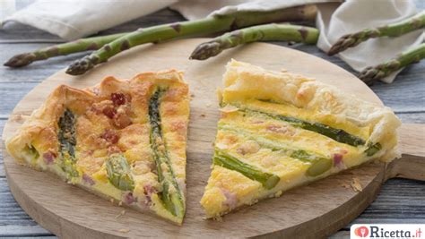 Torta salata asparagi e pancetta con pasta sfoglia
