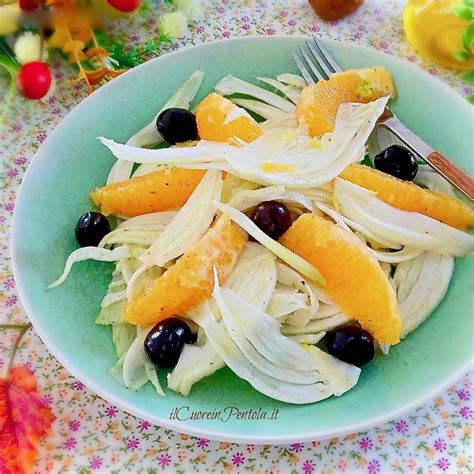 Insalata di finocchi con arance e olive