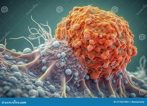 Microscopio che osserva cellule tumorali del sangue
