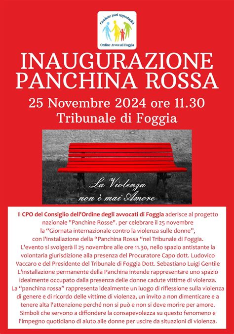 Inaugurazione panchina rossa a Gaggio Montano