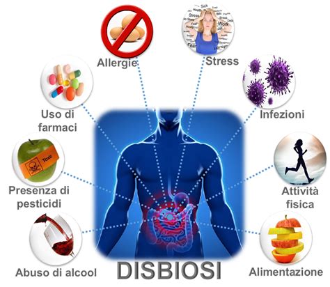 Schema che illustra i fattori che favoriscono la crescita della Candida