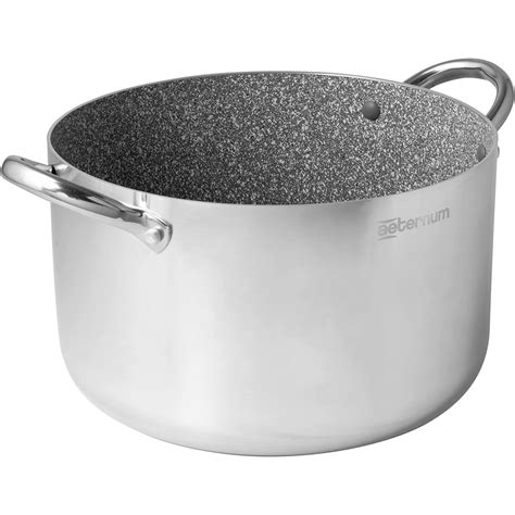 Pentola in alluminio con patina scura