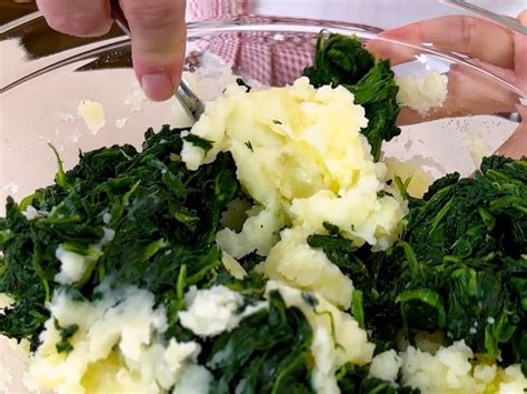 patate e spinaci crudi