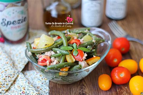 Insalata di fagiolini e tonno con pomodorini