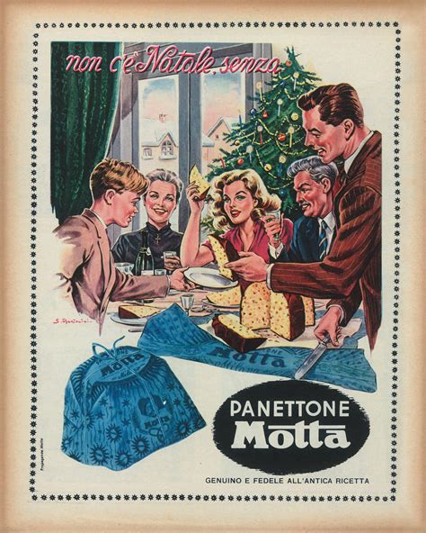 Pubblicità storica di un panettone Motta o Alemagna