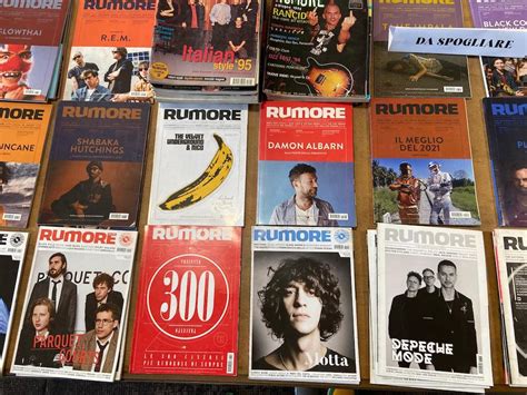 Copertina di una rivista musicale degli anni '90 che mostra artisti popolari dell'epoca