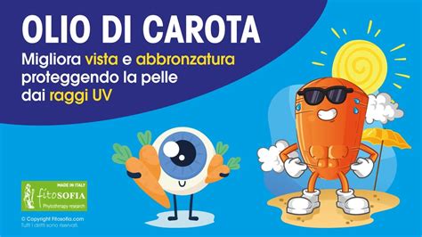 Schema dei benefici dell'olio di carota per la pelle