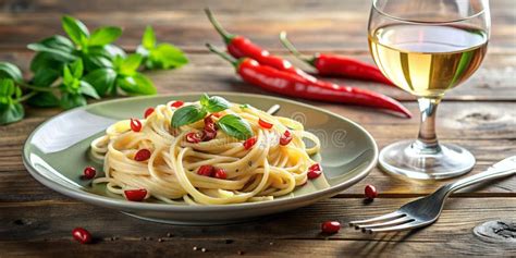 Bicchiere di vino bianco vicino a un piatto di curry