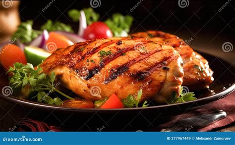 Pollo arrosto affettato servito su un piatto con verdure