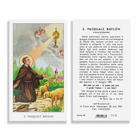 Ritratto di San Pasquale de Baylon