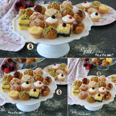 Varietà di muffin con diverse farciture e decorazioni