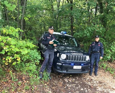 Carabinieri forestali durante un controllo