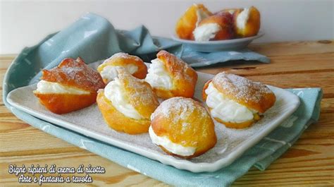 Bignè ripieni di crema al mascarpone