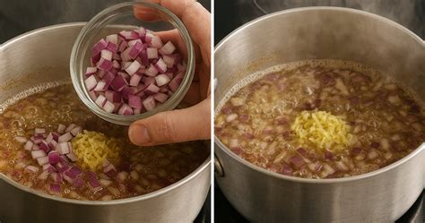 Padella con soffritto di aglio e cipolla rossa