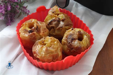 friggitrice ad aria con mele cotte
