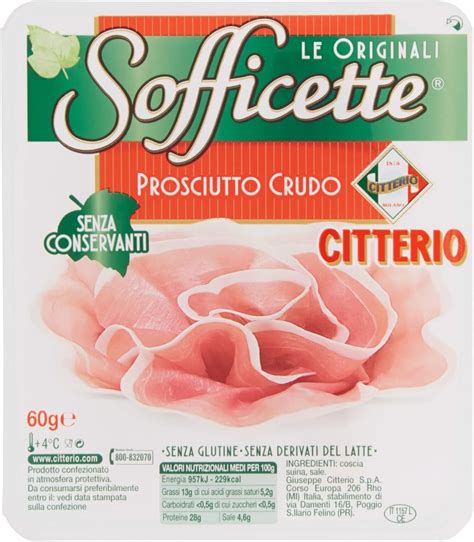 Ingredienti per sofficette di prosciutto crudo