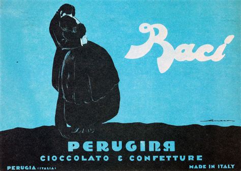 Manifesto pubblicitario storico di Baci Perugina