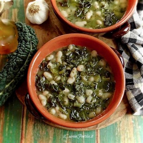 Ingredienti per la zuppa di cavolo nero e legumi