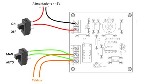 Schema di un termostato per forno