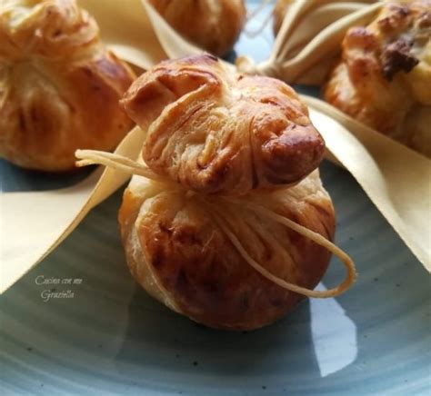 Varietà di fagottini di pasta sfoglia con diversi ripieni