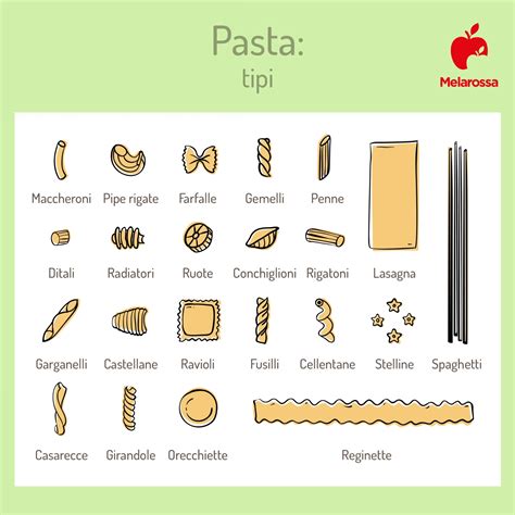 Vari tipi di pasta corta