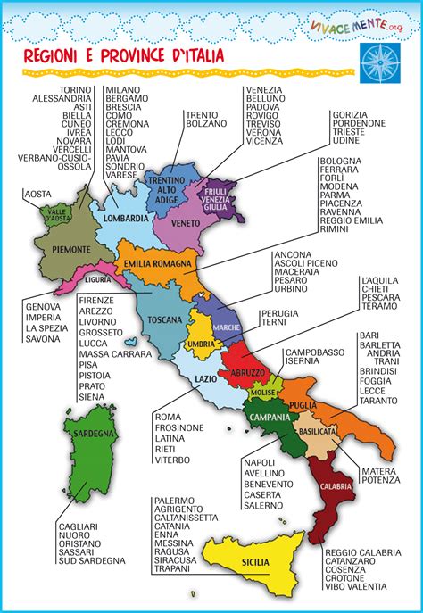 Mappa dell'Italia con evidenziate le regioni della cucina laziale
