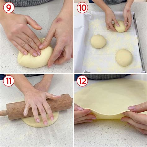 Stesura dell'impasto e taglio a spicchi