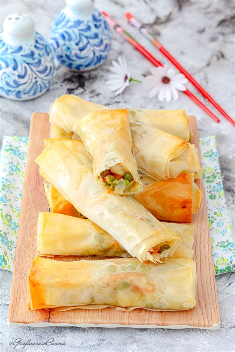 Involtini di pasta fillo dorati al forno