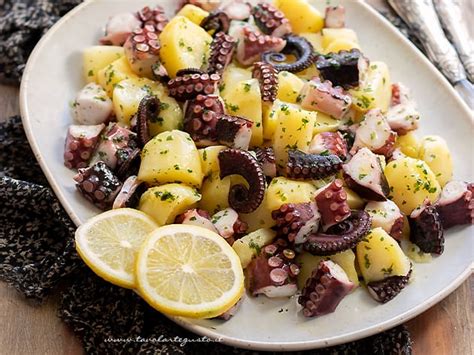 Insalata di polpo con feta e pomodorini