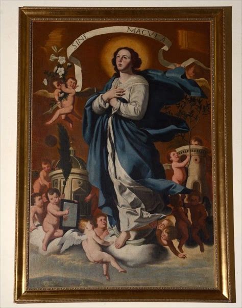 Dettaglio dipinto dell'Immacolata Concezione su supporto ligneo