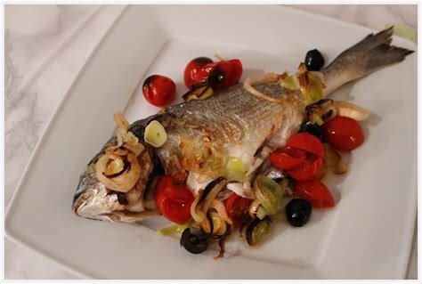 Pagello al forno con verdure