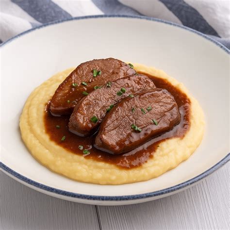 guancia di maiale brasata con polenta