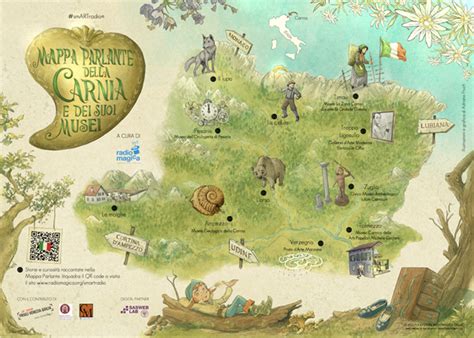 Mappa delle valli principali della Carnia con i loro torrenti