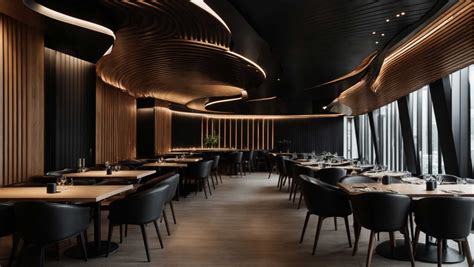 Interno di un ristorante di sushi moderno ed elegante