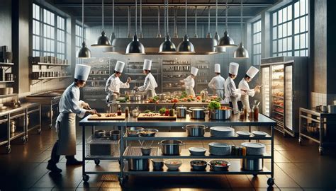 Chef che insegna in una cucina professionale