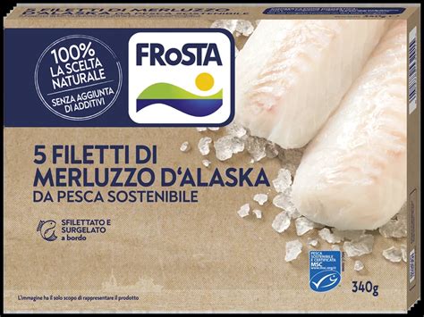 Filetti di merluzzo surgelato in un frigorifero