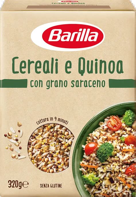 Composizione di cereali misti con grano saraceno, quinoa e miglio