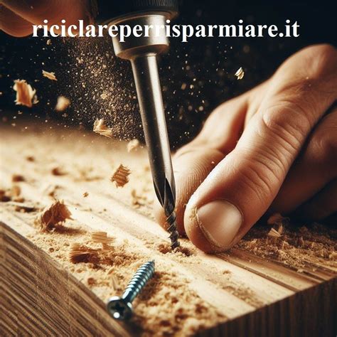 Schema di riparazione di un foro nel legno con tassello trasversale