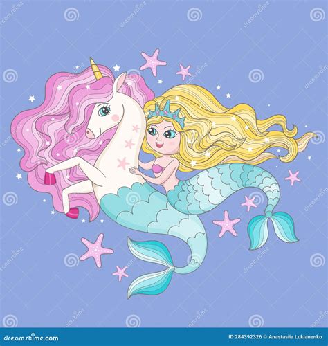 Illustrazione di sirena che emerge dal mare con un dolce