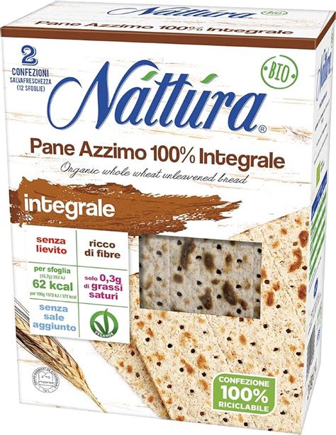 Confezione di pane azzimo senza glutine e senza lievito