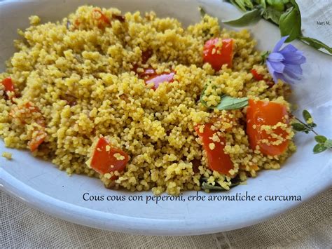 Cous cous servito in peperoni arrostiti