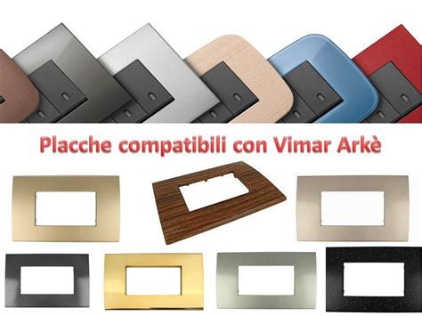 Esempi di placche compatibili in tecnopolimero di diversi colori