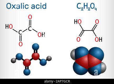 Struttura chimica dell'acido ossalico