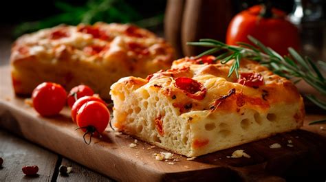 Ingredienti freschi per condire una focaccia: aglio, origano, pomodorini