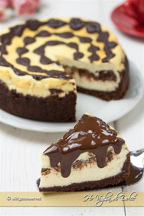Cheesecake bicolore al cioccolato