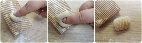 Formare gli gnocchi su una forchetta