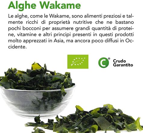 Primo piano di alghe wakame essiccate