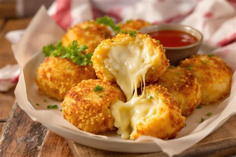 Un primo piano di cubetti di mozzarella che si sciolgono nel risotto